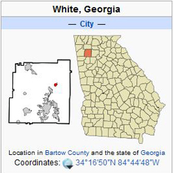 Map of White, GA