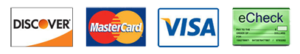 Accepting Discover, MasterCard, Visa, and EChecks